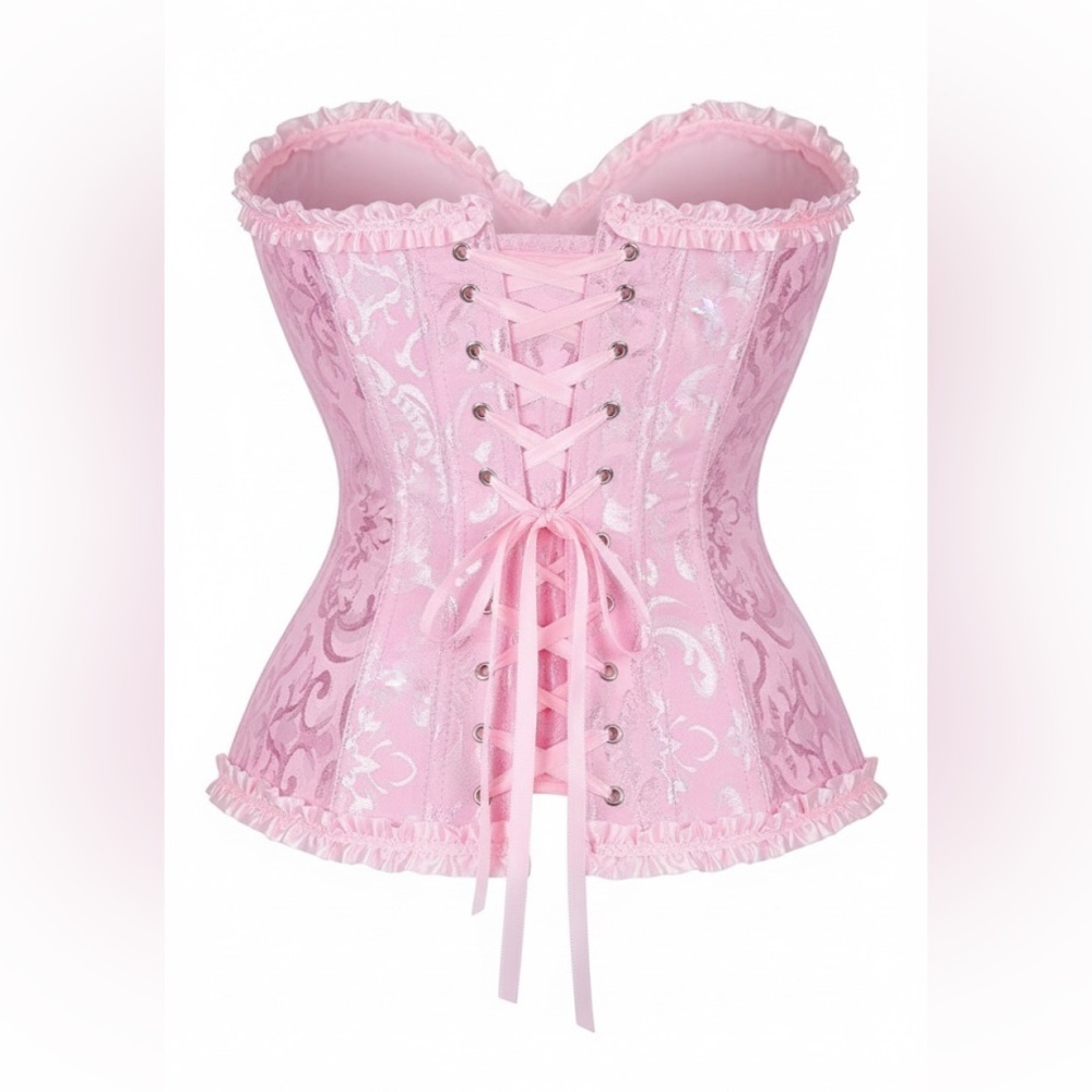 Stunning Pink Ruffle Corset - Waist Training & Shapewear Sz Small - Picture 4 of 8